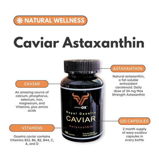 Caviar Astaxanthin Complex contents — 120 capsules, 2 month supply