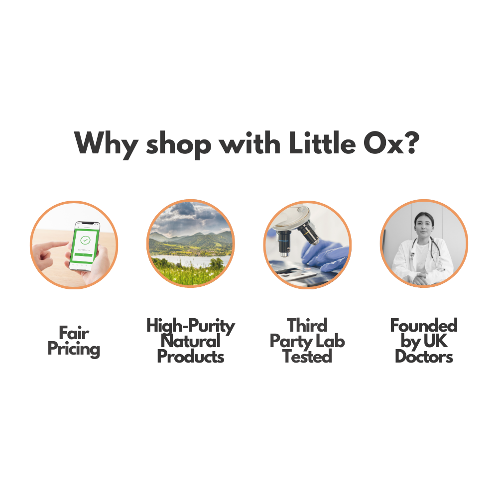 Why shop Little Ox — all-natural, non-allergenic, no preservatives, third-party tested