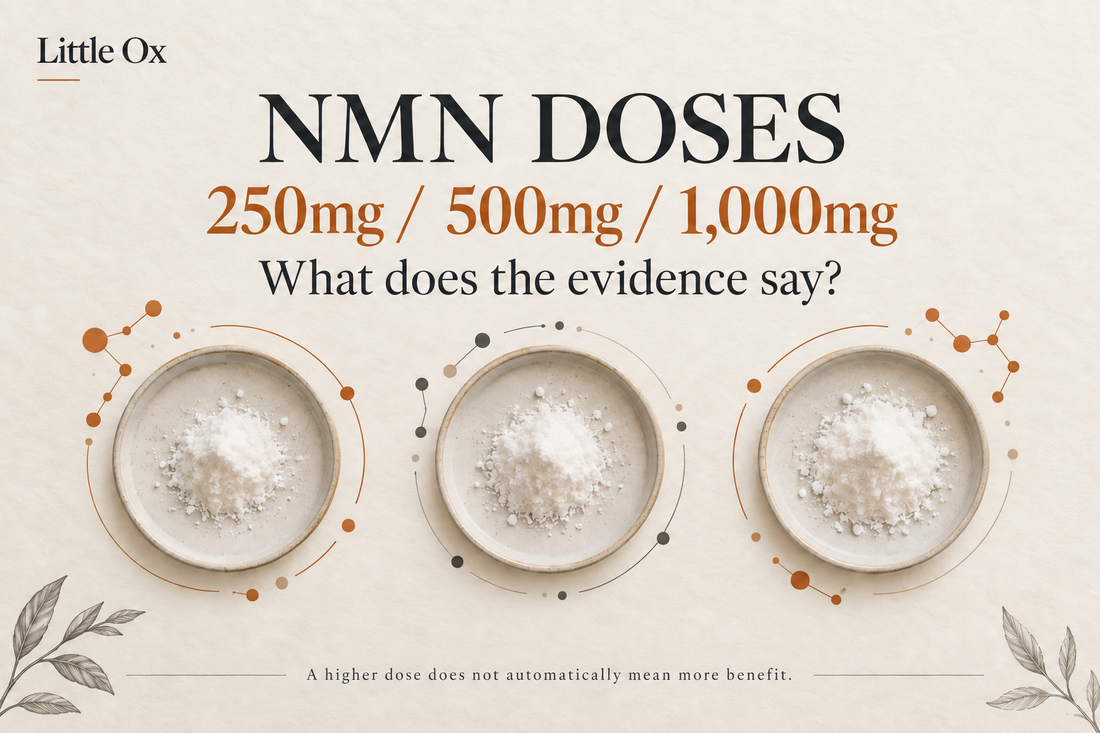 NMN 250mg, 500mg and 1,000mg: what does the evidence say? A higher dose does not automatically mean more benefit.