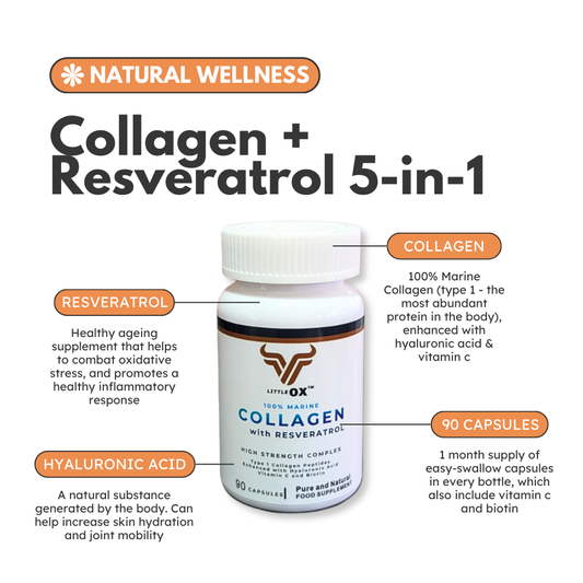 Collagen Complex 5-in-1 capsule contents — 90 capsules, 1 month supply