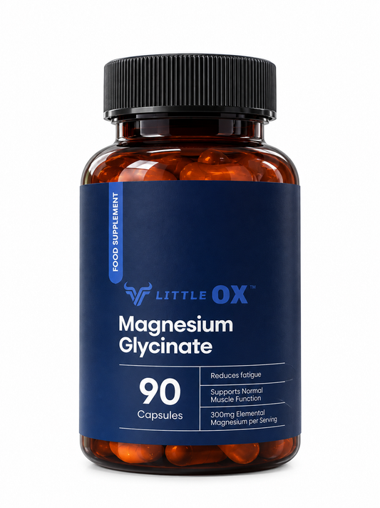 Little Ox Magnesium Glycinate – 300mg elemental magnesium per serving, 90 capsules